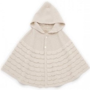 [ナチュラル] シェルマント CO-W10 ベビー服 ベビー 赤ちゃん ケープ 羽織り マント オーガニックコットン 綿
