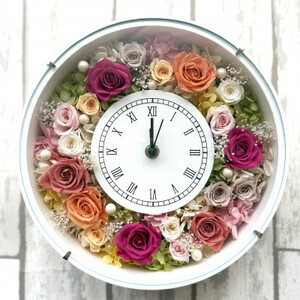 プリザーブドフラワー 花時計