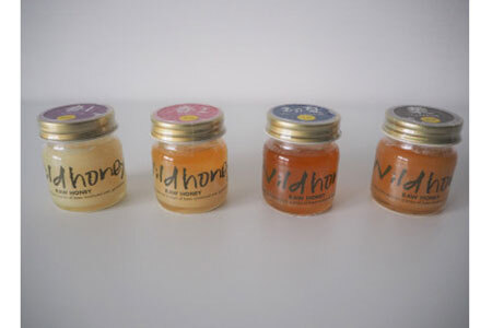 [純粋・非加熱・国産][RAW HONEY] 風味いろいろ!季節のはちみつ4種セット (50g×4本) 