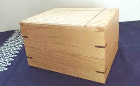 重箱型 小物収納箱(2段) | 無垢 栗(クリ)