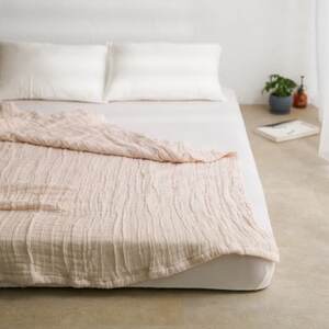 8重ガーゼケット シフォン 軽量タイプ 綿100% シングルサイズ ピンク 日本製