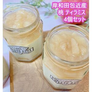 sweets area 51 岸和田包近産 桃 ティラミス 4個セット スイーツ/贈り物[配送不可地域:離島]