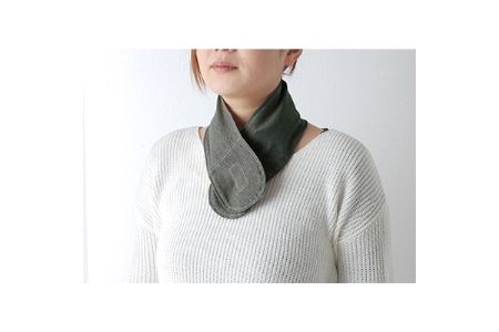 ひんやりジェルの冷却マフラー　グレー【1078990】