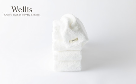 Wellis【極上の肌心地】フェイスタオル4枚 ナチュラルホワイト（009_5116）