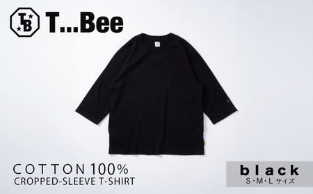 橘織物 T...Bee 半端丈 Tee Black (009_5228)