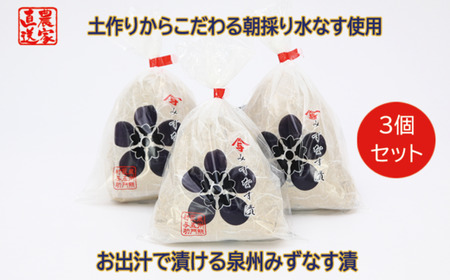 水なす漬け3個セット
