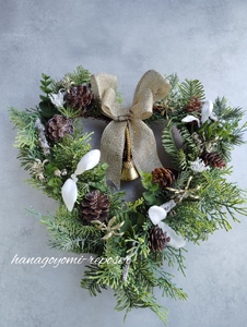 Xmas クリスマス特大ハート型リース(036_5036)