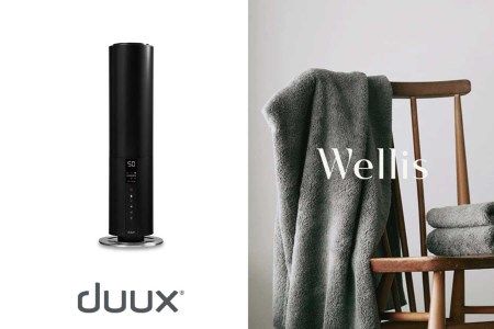 Wellis×duux　Wellis　duux　Beam超音波式加湿器 WiFi対応モデル ブラック　セット　B4　(009_851)