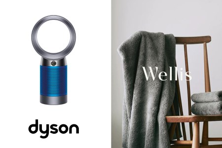 Wellis×dyson 　Wellis　 Dyson Pure Cool™ 空気清浄テーブルファン(アイアン／ブルー）DP04 IB  セット　B2  F2  BK1　(009_876)