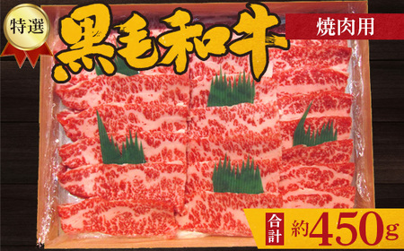 特選 黒毛和牛 焼肉用肉 計約450g