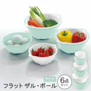 フラット ザル・ボール6点セット アクア