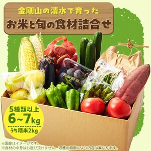 【5種以上6～7kg】金剛山の清水で育ったお米と旬食材セット詰合せ【配送不可地域：離島】【1539844】