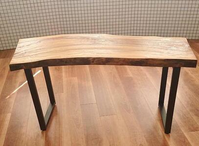 くすのき ウッドテーブル(幅:約150cm、奥行:約45cm、高さ:約76cm)日本製 国産 天然木 一枚板