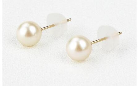 アコヤパール　ピアス　6-7mm 18金パーツ