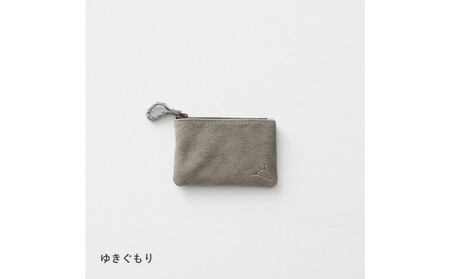 ENISICA エニシカ ジビエ鹿革 リンシカ ポーチS 雪曇 (ゆきぐもり)