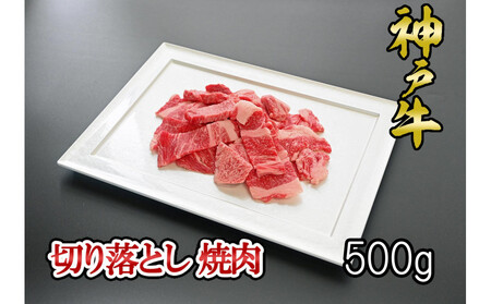神戸牛 焼肉用 厚切り落とし 500g (BBQ 不揃い 切り落し 訳あり)