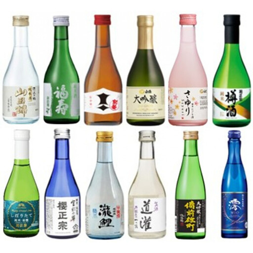 神戸の酒蔵飲み比べセット(300ml x 12本) 沢の鶴・福寿・剣菱・白鶴・菊正宗・櫻正宗・瀧鯉・道灌 千代田蔵・浜福鶴・宝酒造 松竹梅白壁藏