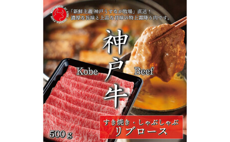 神戸牛 純但馬うすなが牛 リブローススライス500g[うすなが牧場]FU1