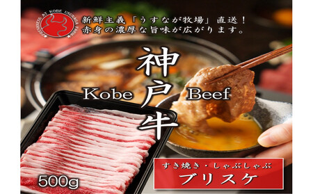 [うすなが牧場]神戸牛 ブリスケスライス500gFU2