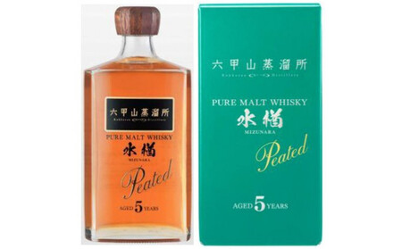 六甲山蒸溜所ピュアモルトウイスキー水楢5年ピーテッド *化粧箱付き