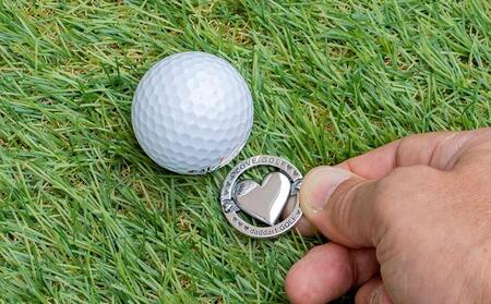 銀製　ゴルフマーカー ハート MS-057