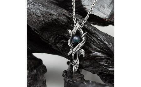 天然ブラックパール 銀製 ペンダント DT-446　　