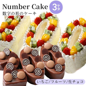 お誕生日・記念日など数字にまつわるお祝いに『ナンバーケーキ』 3ケタ フルーツいっぱい