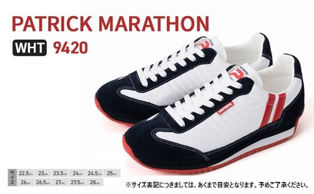 PATRICK MARATHON WHT 9420 22.5cm(EUサイズ:35)