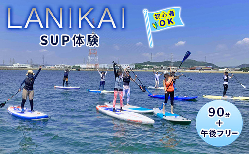 [兵庫 姫路 白浜海水浴場]SUP体験 1日コース(90分レッスン+午後フリー)初心者OK サップ体験 マリンスポーツ 体験チケット LANIKAI