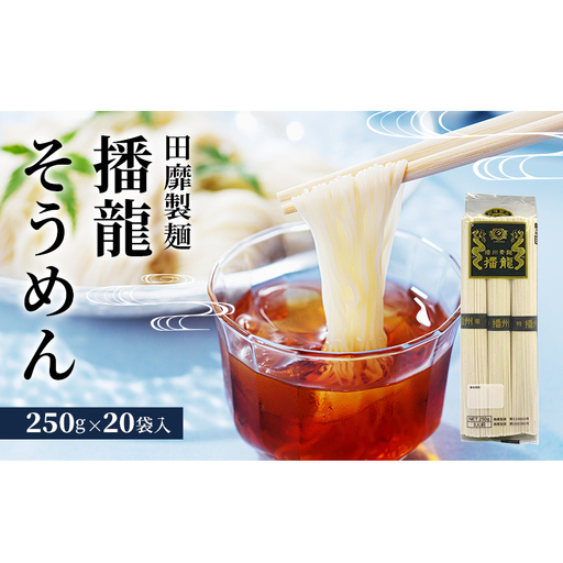 田靡製麺 播龍そうめん 250g×20袋入 兵庫 兵庫県 姫路市