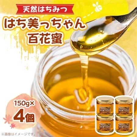 天然はちみつ「はち美っちゃん」　百花蜜　150g×4個【1590820】