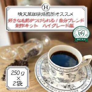 好きな名前がつけられる!自分ブレンド制作キット ハイグレード版 250g×2袋