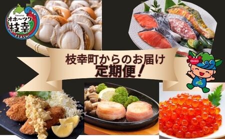 〜北海道枝幸町からのお届け おかずにどうぞ! 定期便5〜[ ホタテ ステーキ いくら 醤油 めじか鮭 切身 ホッケ フライ ]