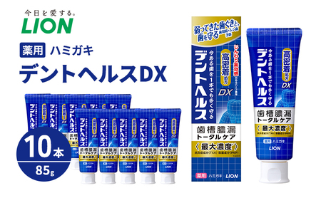 ライオン 薬用歯磨き デントヘルスDX 85g×10本