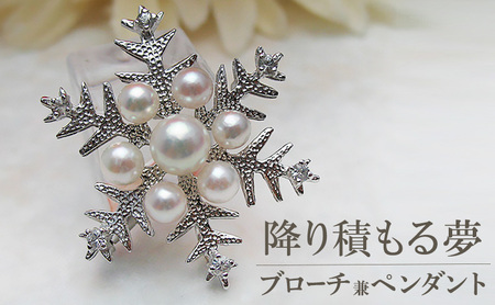 『 降り積もる夢 』ブローチ兼ペンダント | アクセサリー ファッション 小物 オシャレ ギフト 綺麗 特別な日 お出かけ