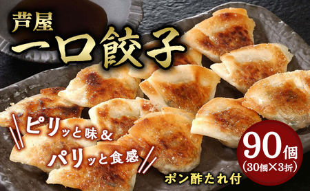 芦屋 伊東屋謹製 芦屋 一口餃子「壱心」3折セット (たれ付)【 餃子 ぎょうざ ギョーザ 中華 点心 惣菜 簡単 おうち おかず おつまみ 豚肉 薄皮 ジューシー 肉汁 冷凍 食べ比べ イトー屋 お取り寄せ ギフト 】