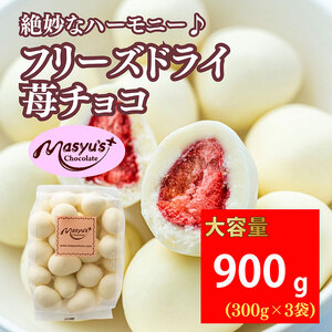 フリーズドライ苺チョコ 900g 300gx3袋 11月〜3月発送 チョコレート チョコ スイーツ お菓子 おかし いちご ホワイトチョコ ギフト プレゼント 兵庫県 伊丹市