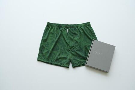 メンズ 下着 ショートトランクス 04/Lサイズ/ZIVANE/Botanical Green 1枚/締め付け感の無い/専用BOX付き アンダーウェア