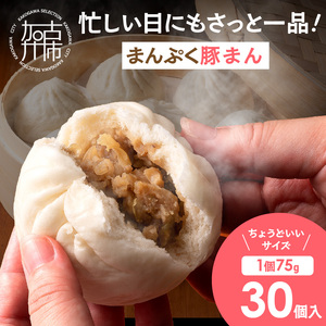 まんぷく豚まん(75g×30個)[ 豚まん ぶたまん ふっくら おやつ 朝食 軽食 ][2400I15917]