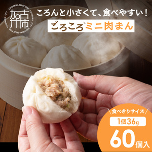 ごろころミニ肉まん(36g×60個)[ 肉まん にくまん ミニサイズ ひとくちサイズ 一口サイズ おやつ おつまみ 夜食 食べやすい 便利 ][2400I15921]