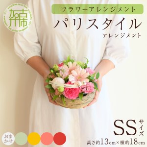 [フラワーアレンジメント]パリスタイルアレンジメント(SSサイズ)[5色カラバリ展開][2401U03801]