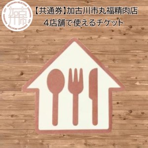 [共通券]加古川市丸福精肉店4店舗で使えるチケット[ チケット 食事券 買い物券 3000円分 ][2301L09917]