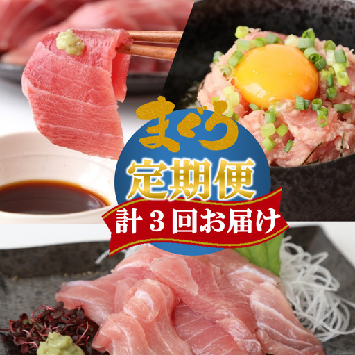 瞬間冷凍で鮮度をキープ!西脇市で人気の[まぐろの村井]こだわりのマグロです♪ [計3回お届け]天然マグロ定期便 計1.3kg(23-4)