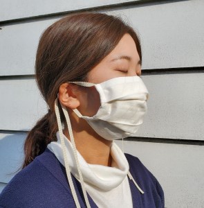 洗えるマスク　KASHIホワイト  【ＰＯＬＳ】 播州織(07-9)