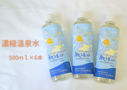 豊富温泉 濃縮温泉水 サロベツ大地恵泉 (500ml×6本) (豊富温泉 濃縮温泉水 濃縮 温泉水 化粧水 スキンケア 入浴剤 温泉成分 セット サロベツ とよとみ 常温 北海道 豊富町)