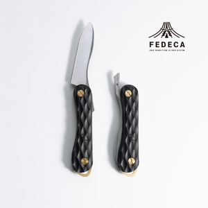 [FEDECA] 折畳式料理ナイフ Solo名栗ブラック 000866