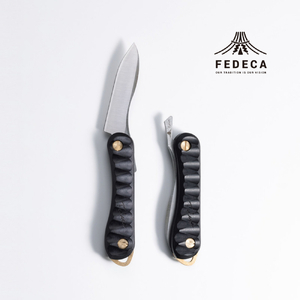 [FEDECA] 折畳式料理ナイフ Soloリップルブラック 000867