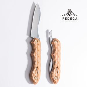 【FEDECA】折畳式料理ナイフ 名栗ホワイト 001113