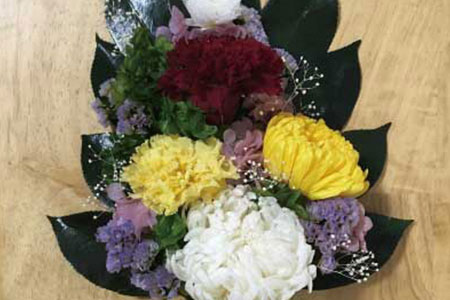 プリザーブドフラワー 仏花一対(ご自宅の花器へ挿込用)