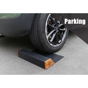 車止め Hide Out Works 車用品 カー用品 車 タイヤ止め パーキングブロック カーストッパー 車輪止め 置くだけ おしゃれ 駐車 パーキング ブロック 反射板 車庫 ガレージ リフォーム DIY 兵庫 兵庫県 小野市 グレー